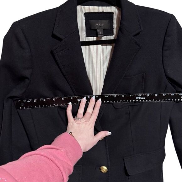 J CREW- Rhodes Two Button Blazer in 100% Italian Wool Wrinkle Resistant Black, 8 - Picture 10 of 16